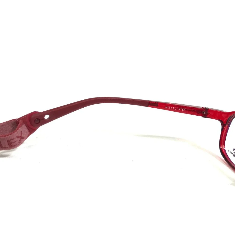 Miraflex Kids Goggles Eyeglasses Frames ELKI Clear Red Square Full Rim 41-16-113